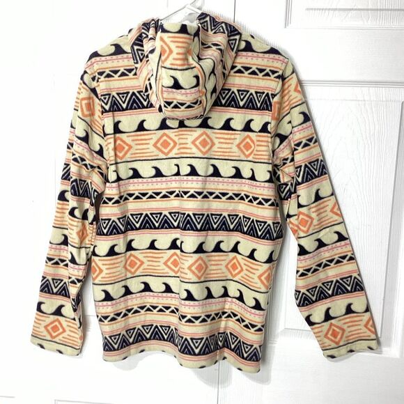 O’Neill Fleece Pullover Jacket NWT Multi Color Hood Quarter Zip XL - Picture 8 of 12
